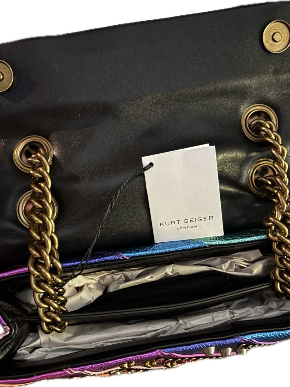 RARE & RETAIL SOLD OUT: Kurt Geiger London Studded Rainbow Kensington RETIRED🩷 - Picture 9 of 9